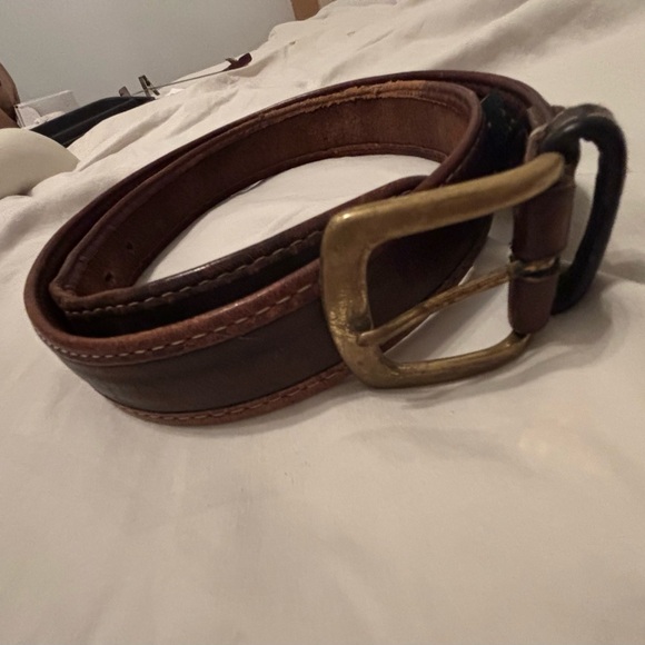 Cole Hann leather belt brass buckle 41” - Picture 1 of 9